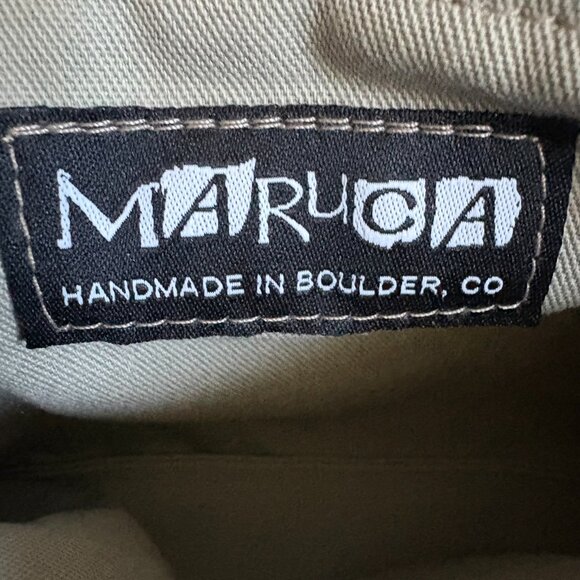 Maruca purple fabric wristlet handmade in Boulder, Colorado, 10.5 x 5.5" - Picture 2 of 5